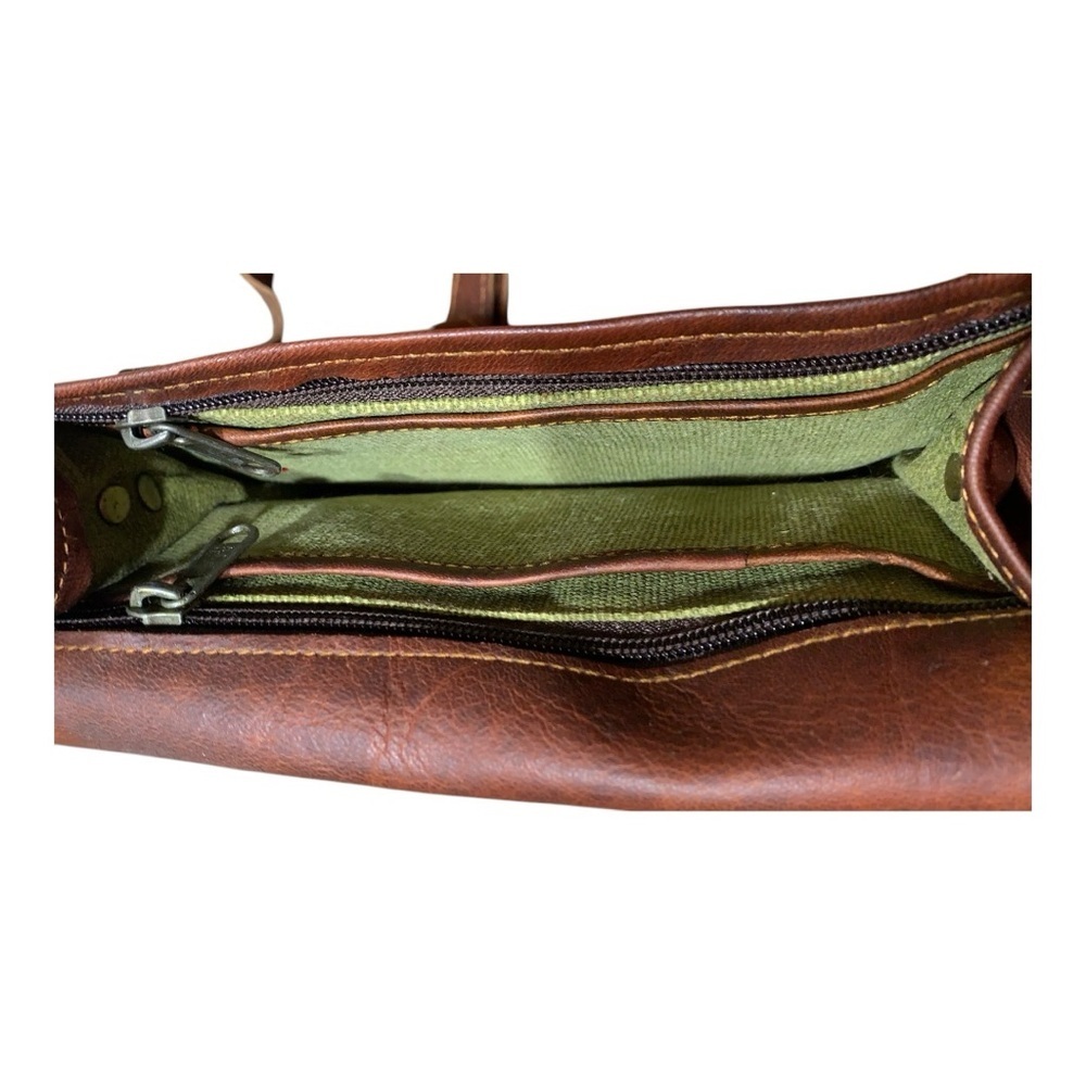 Vintage Leather Saddle Bag Style Crossbody Bag - Picture 6 of 6